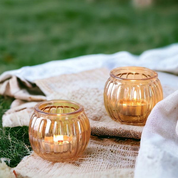 Vintage Glass Candle Holder Etsy