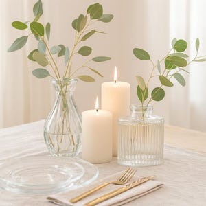 Ensemble de vases bourgeons, 22 pièces, mini vase bourgeon en verre pour décoration de mariage, table à fleurs vintage, ensemble de vases vintage pour centre de table de mariage rustique, transparent image 2