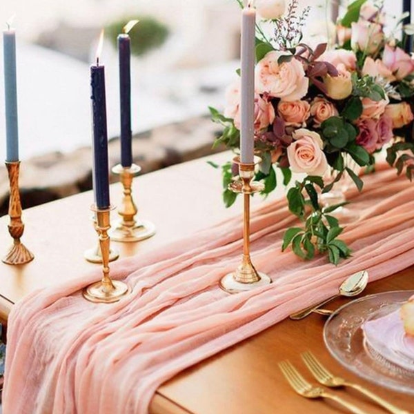 Peach Table Runner Etsy