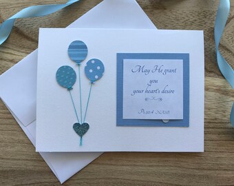 Birthday Card- Blue Balloon-1706082