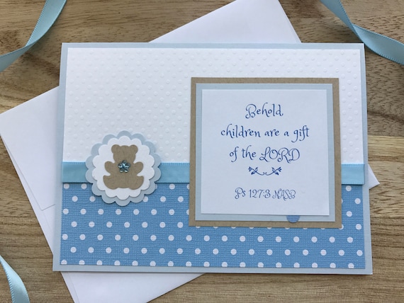 Baby Card-Bear Blue-1707086
