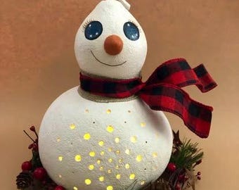 Snowman Lantern Bottleneck Gourd