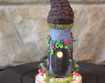 Handmade Polymer Clay Light Up Fairy House