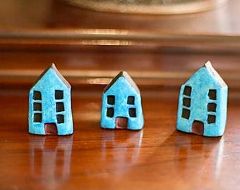 Tiny Polymer House Ornament or Trinket House