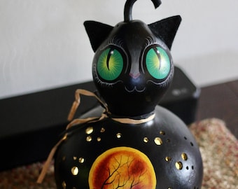 Halloween Cat Lantern Gourd