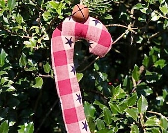 Large Plush Candy Cane Ornament