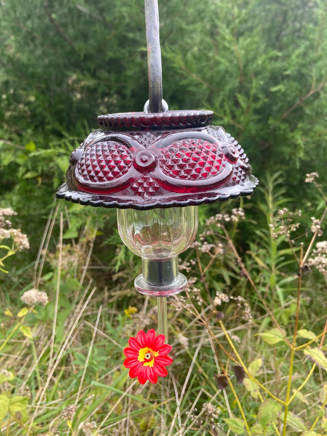 Avon Ruby Red Hummingbird Feeder - Etsy