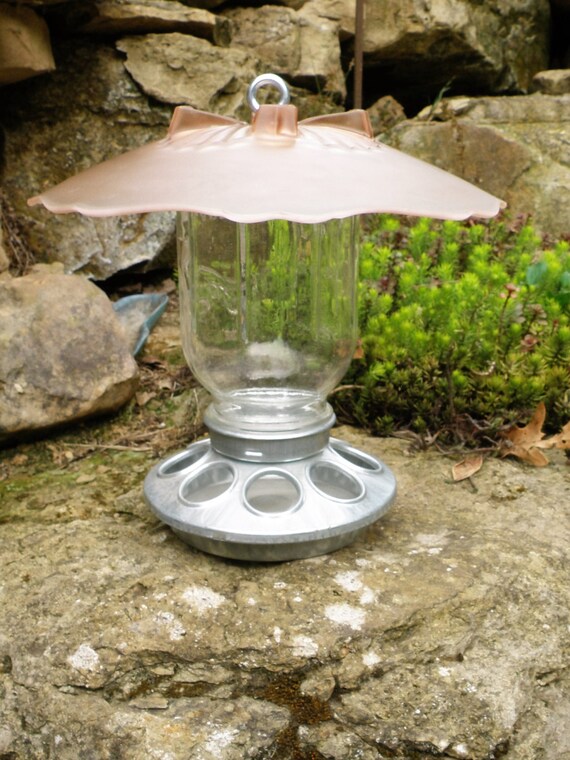 Frosted Pink Bird Feeder Etsy