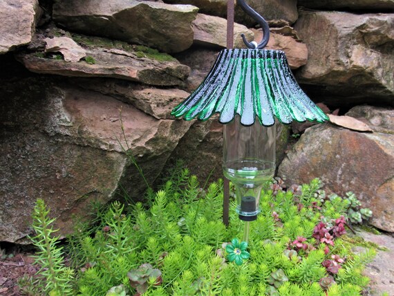 Hand Blown Blenko Glass Bird Feeder Etsy