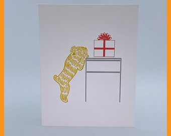 Wheaten With a Present - Single Card