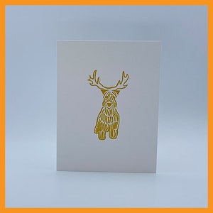 Wheaten Reindeer - Single Card