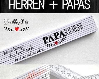 Folding rule with slogan PAPArieren Christmas gift idea for fathers