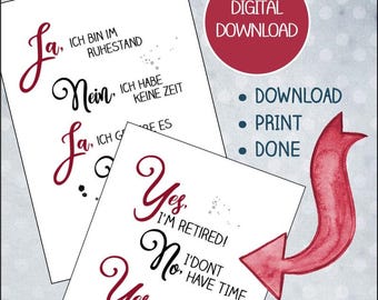 Regalo para jubilado, Sí, estoy jubilado, Dichos de jubilado, Regalo de jubilación para hombre, Regalo de jubilación para mujer, PDF, archivo, descarga, auto desde