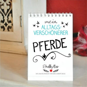 Tischaufsteller Kalender Pferde mit Reitersprüchen Geschenkidee für Pferdefreunde und Reiter, Tischkalender, DINA6, Reitergeschenk, Reiterge
