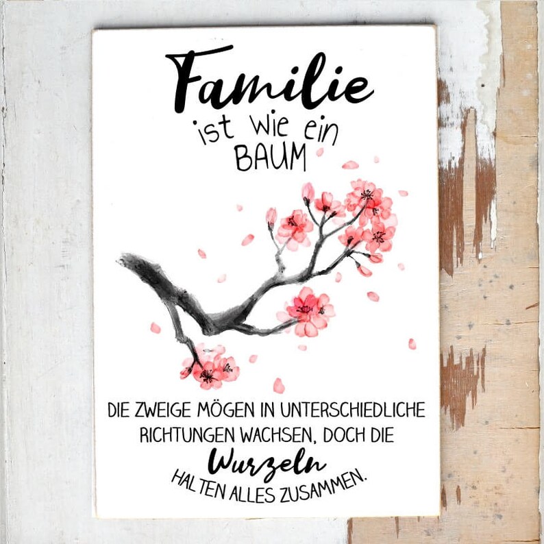Schild Familie ist wie ein Baum... die Wurzeln halten alles Etsy