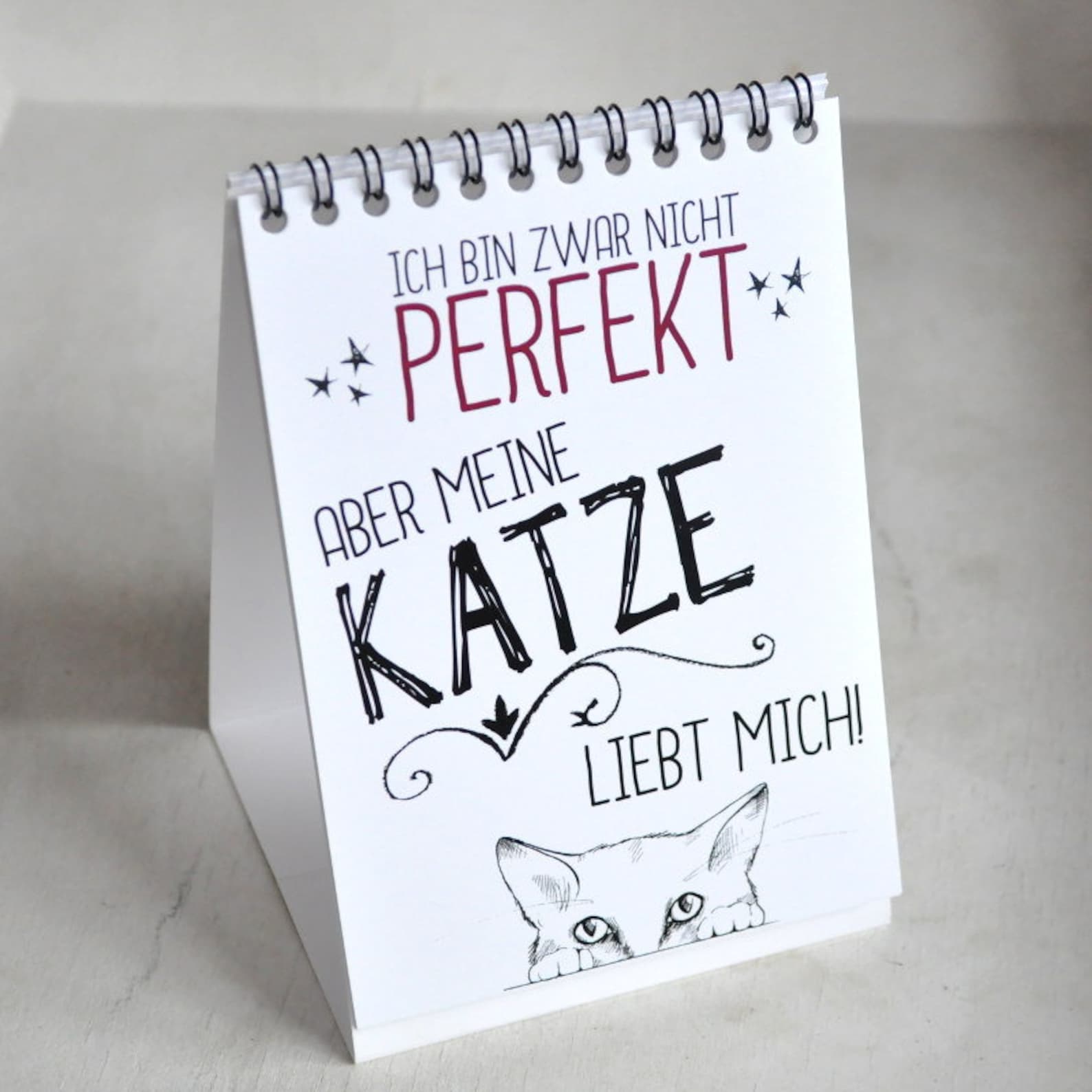 Mein Alltagsverschönerer Katzen Kalender mit Sprüchen Etsy
