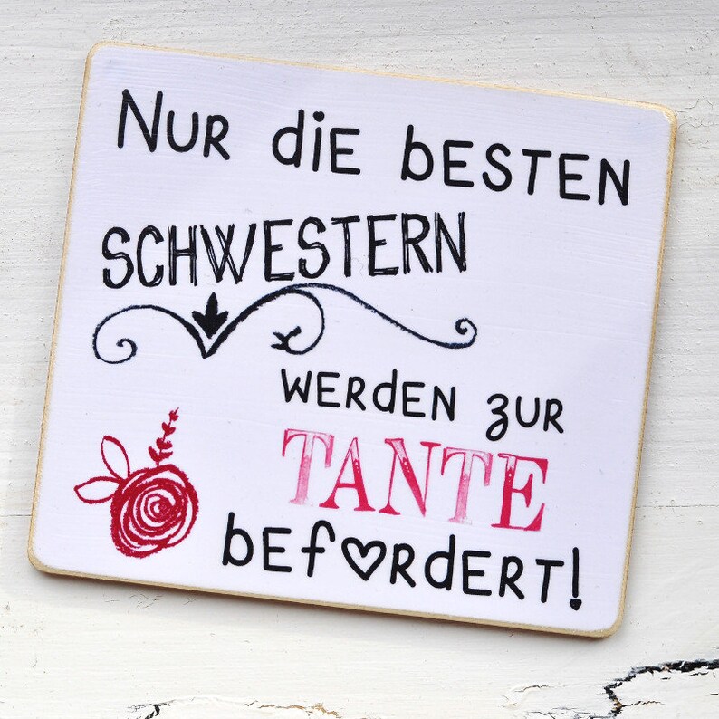 Magnet Nur die besten SCHWESTERN werden zur TANTE befördert - Etsy.de