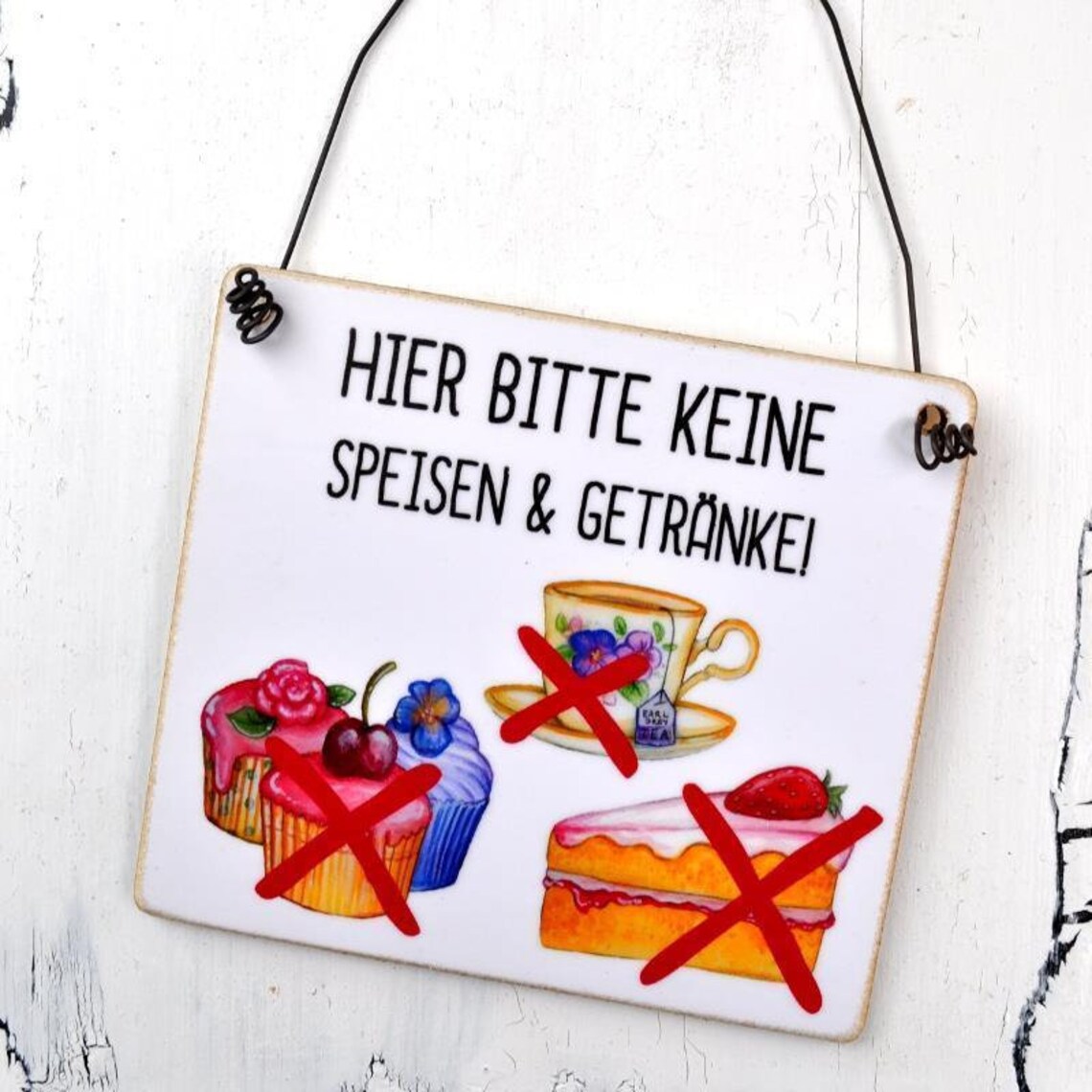 Hinweisschild HIER BITTE KEINE SPEISEN & GETRÄNKE Etsy.de