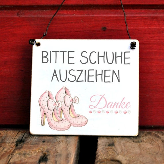 Schuhschild BITTE Schuhe ausziehen mit Schuhabdruck DANKE Schuhschild BITTE Schuhe ausziehen mit Schuhabdruck DANKE