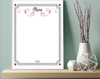 Tableau magnétique / tableau mémo blanc au design shabby flair