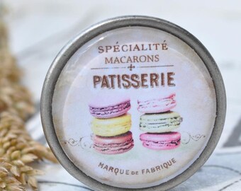 Möbelknopf Vintage Metallknauf MACARONS rosé