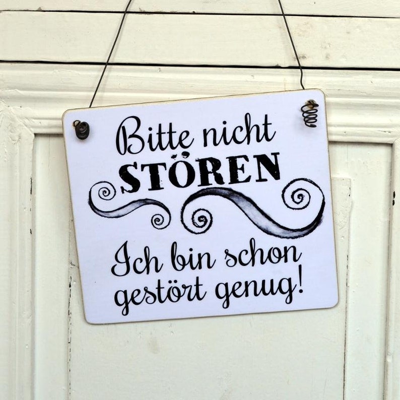 Dekoschild Bitte nicht stören ich bin schon gestört genug Etsy.de