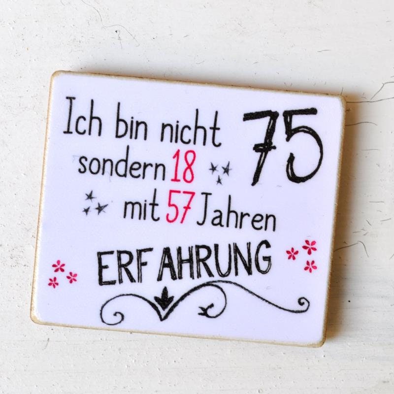 Witziger Sprüchemagnet zum 75. Geburtstag  Etsy