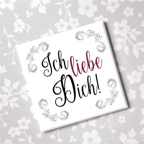 Magnet Ich liebe Dich Geschenkidee Valentinstag Heiratsantrag Hochzeitstag Jahrestag