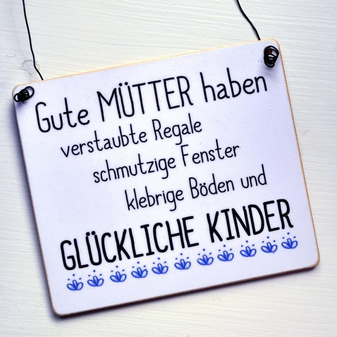 Holzschild mit Spruch GUTE MÜTTER GLÜCKLICHE KINDER Etsy.de