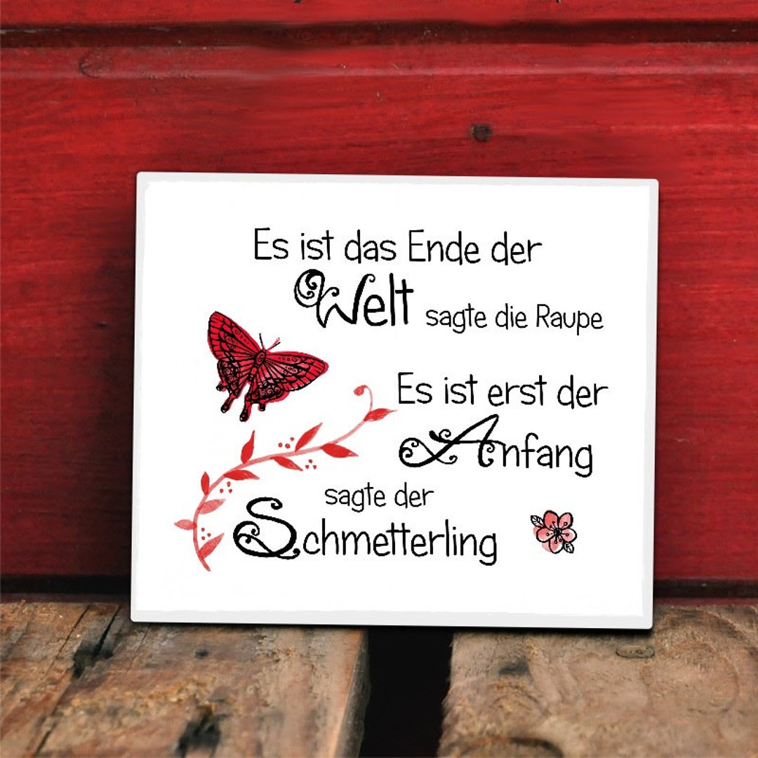 Es Ist Das Ende Der Welt Sagt Die Raupe Schild Es ist das Ende der Welt sagte die Raupe - Etsy.de