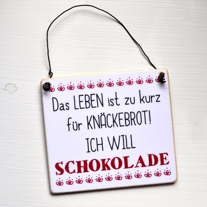 Schild Das LEBEN ist zu KURZ für KNÄCKEBROT Etsy.de