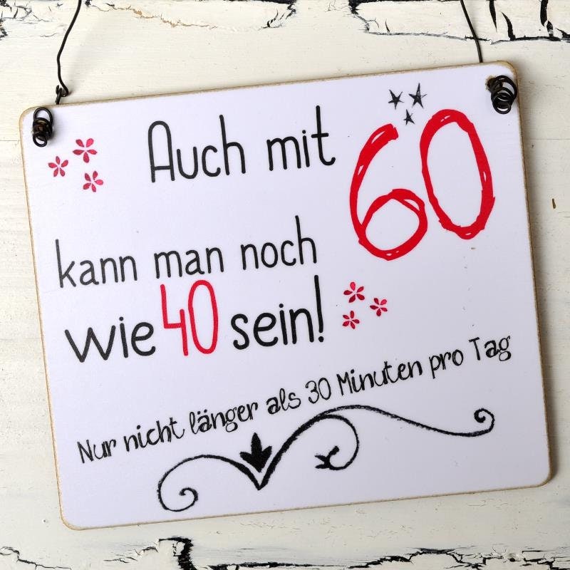 Sign ROUND BIRTHDAY 60 Years customizable - Etsy UK