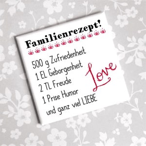 Magnet Kühlschrankmagnet Familienrezept