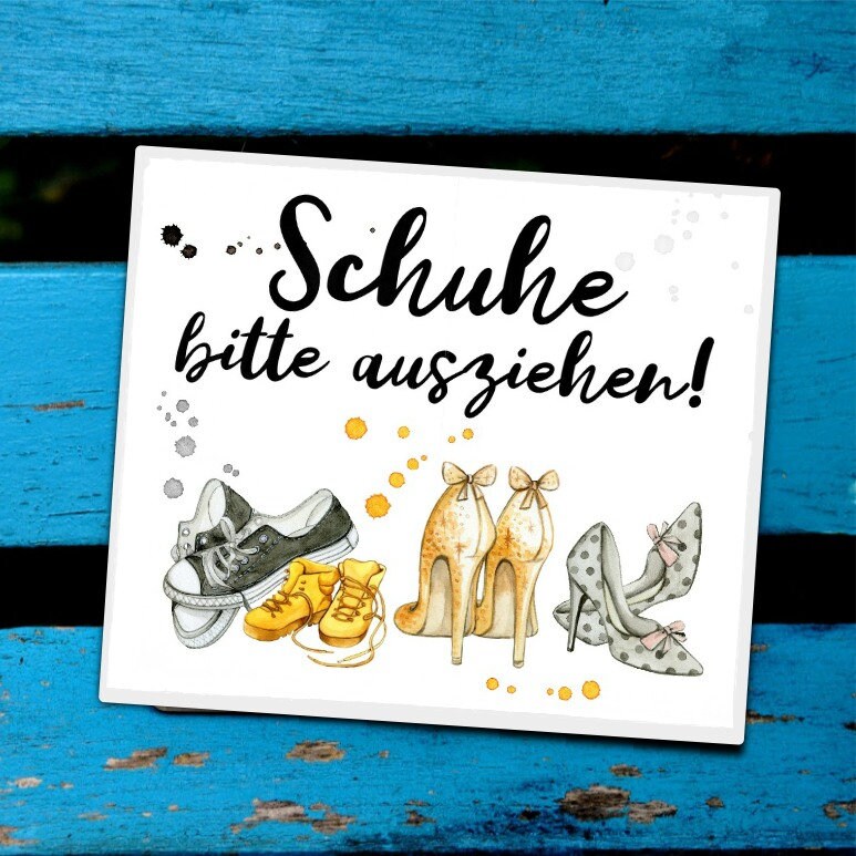 Schuhschild BITTE Schuhe Ausziehen! SNEAKER