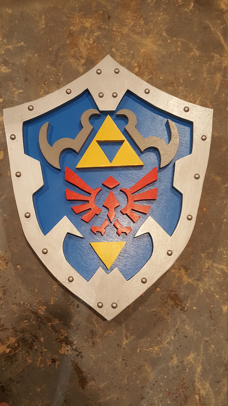 Handmade Hylian Master Shield From Zelda Games Etsy