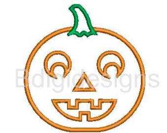 Halloween Pumpkin Applique Embroidery Design