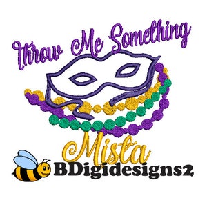 Jogue-me algo Senhor Mardi Gras Applique Bordado