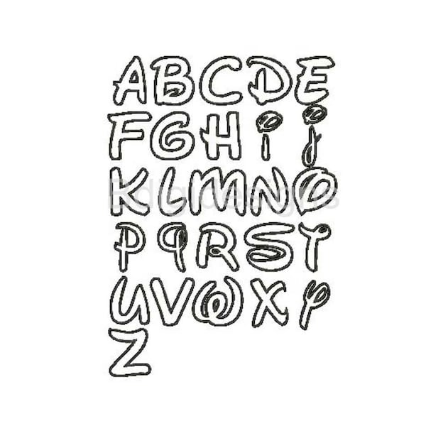 Boy Mouse Applique Font- Lower Case Letters-Embroidery