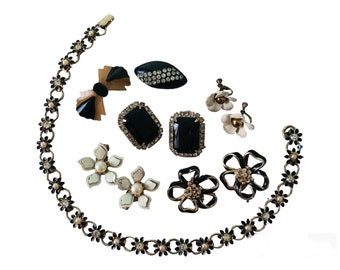 Vintage Rhinestone Celluloid Jewelry Destash FREE Shipping