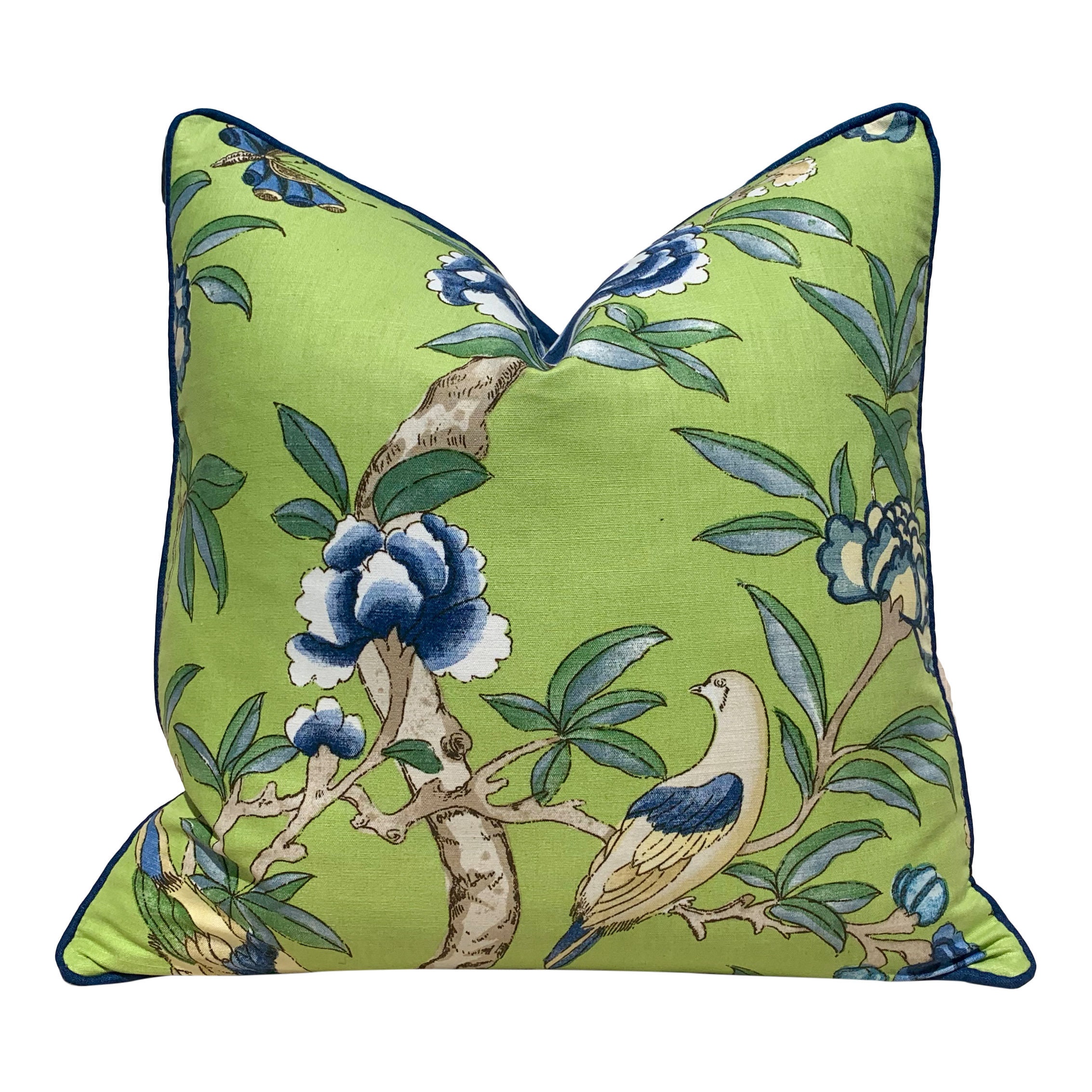 Thibaut Giselle Pillow in Lime Green. Green Lumbar Pillow // Etsy