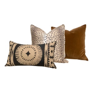Antelope Pillow in Tan. Animal Print Lumbar Pillow Long - Etsy