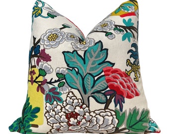 Chiang Mai Dragon Linen Accent Pillow in Alabaster. Dragon Cushion Cover. Schumacher Decorative Pillow, Designer Pillows, High End Pillows