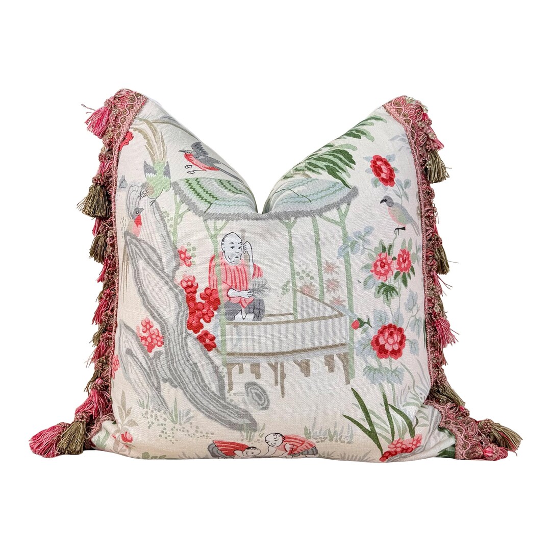 Schumacher Yangtze River Pillow - Cream. High End Accent Pillow ...