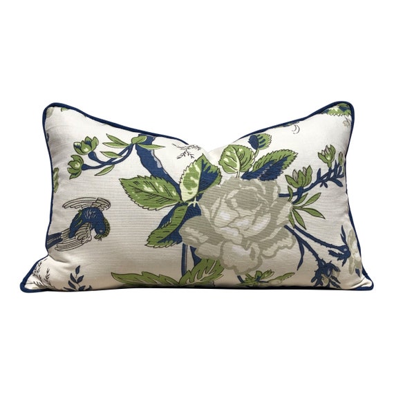 green floral pillows