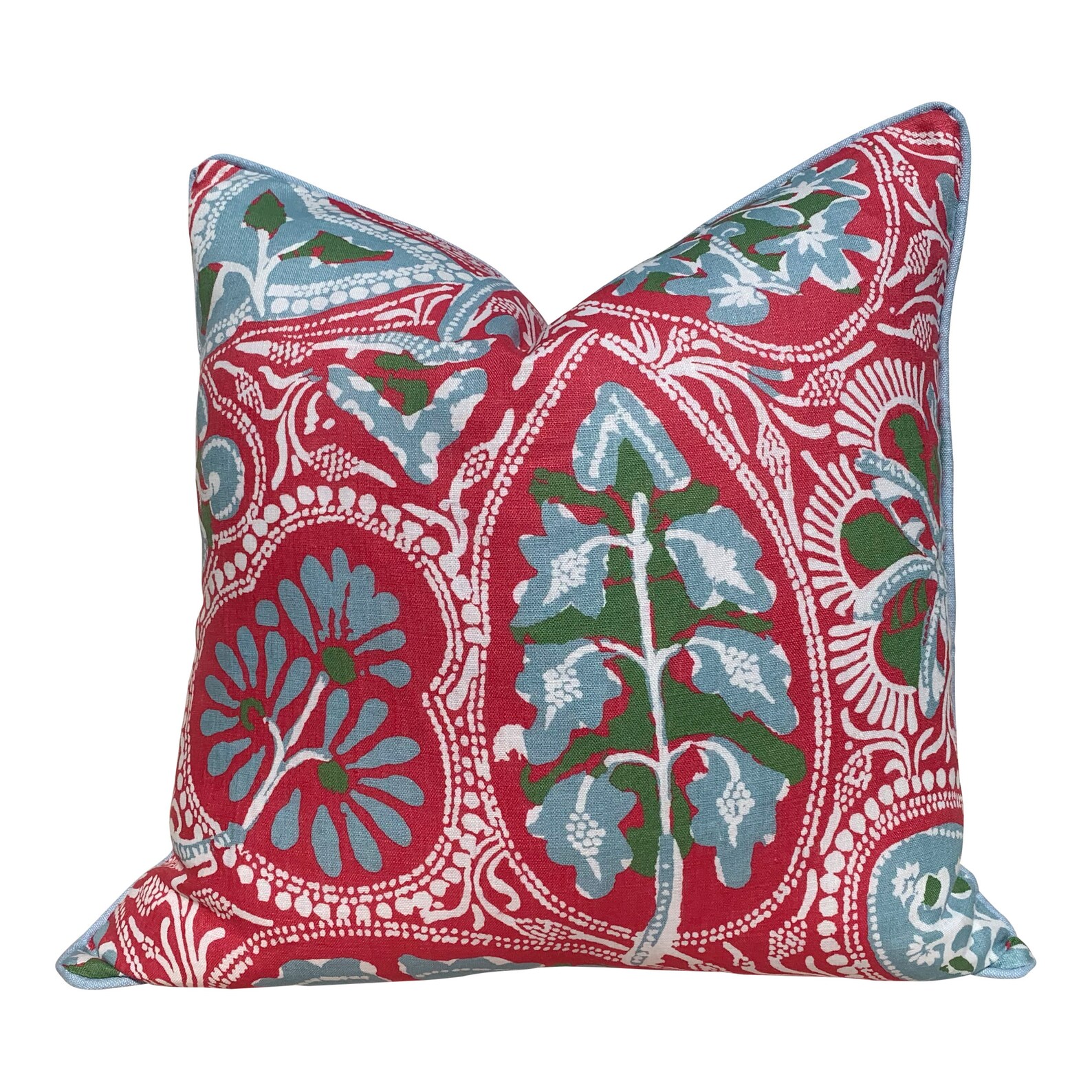 Thibaut Cochin Linen Pillow in Fuchsia // Lumbar Pink Pillow Etsy