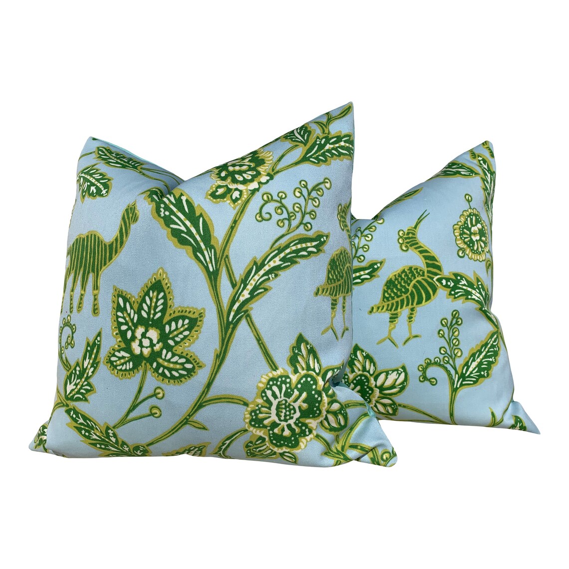 Thibaut Outdoor Goa Pillow in Aqua and Green. Decorative Etsy