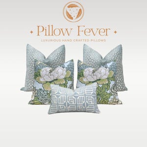 Thibaut Gazelle Woven Pillow - Seaglass. Luxurious Chenille Pillow Cover Aqua, Ombre Animal Skin Throw Cushion, Euro Sham Pillow Covers image 2