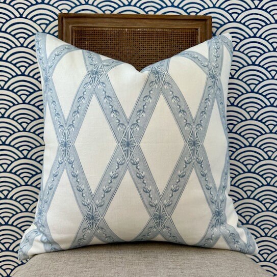 Nomadic Striped Blue Decor Lumbar Pillow - Modern Home Decor – Sky Iris