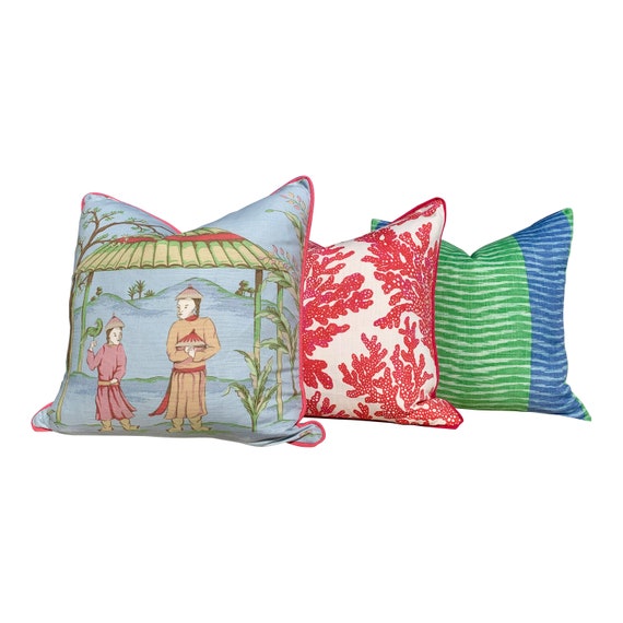 Coral coastal cheap pillows