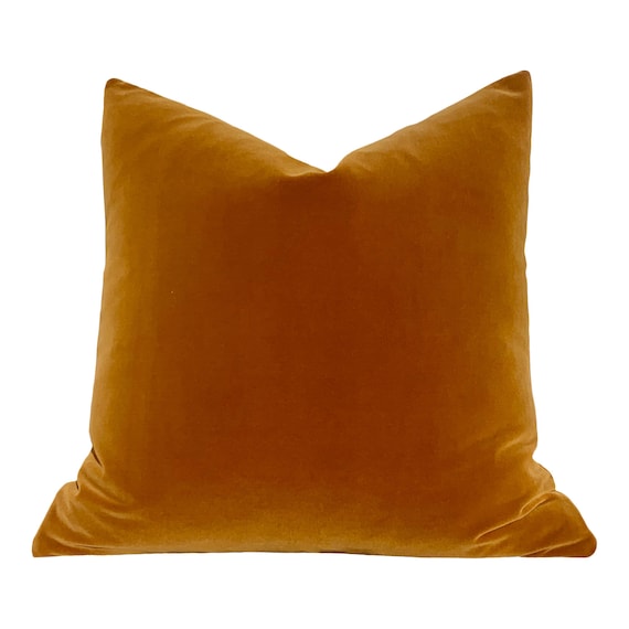 Velvet Pillow in Light Caramel. Lumbar Plush Velvet Pillow. Etsy